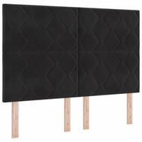 vidaXL LED Čiužinio Lova su galvūgalio Juodas 140 x 190 cm Aksomas