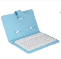 Mobiliojo telefono dėklas su klaviatūra Tinka iPad Android Huawei mobiliojo telefono dėklui Išorinė magnetinė belaidė klaviatūra Mobiliojo telefono dėklas leather case gray