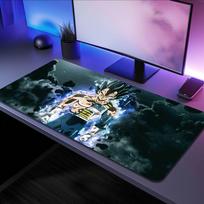 Didelis stalviršio kilimėlis Klaviatūrai Ergonomiškas Dragon Ball Anime Vegeta Pelės kilimėlis Biurui Guminis PC Neslystantis Nesidrožiantis Namams   Žaidimui 30x60cm blue