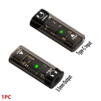 Male to Female USB Type-C to 3.5mm Converter HiFi Plug and Play Audio Adapter DAC No Delay Headphone Jack Plug Game Karaoke 6 C-3.5 F Clear Black