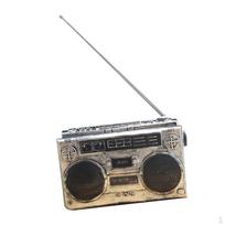 Classic Retro Radio Decorative Home Accent Silver