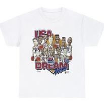 Vintažiniai 1992 m. JAV Dream Team Krepšinio Barselonos Olimpinių žaidynių Marškinėliai S gray