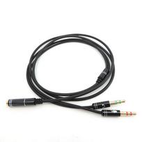 3.5mm Audio 3.5 Jack Female to 2 Male stereo 3pole mic Microphone Headset Splitter Aux Extension Cable Headphone For Phone pc