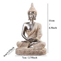 Pietryčių Azijos Budos statulos ornamentai Mini Zen namų svetainės įėjimo dekoracijos Dervos amatininkų dekoracijos style 11 gray