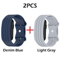 Sport Wristband Silicone Strap For Garmin Cirqa Smart Band Waterproof Lightweight Replacement Watch Accessory For Garmin Cirqa Wristband gray