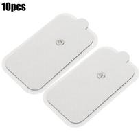 10 vnt. 5x9cm/2x3,5in EMS/TENS Fizioterapijos Mygtuko Lipdukas Daugkartinio Naudojimo Meridianų Masažo Elektrodų Pagalvėlės white