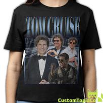 TOM CRUISE SHIRT, Tom Cruise Vintage T-Shirt, Thomas Cruise Mapother Retro 90s Bootleg Homage Merch, Tom Cruise Tribute 80s Rap Tee Fan Gift 100 gray