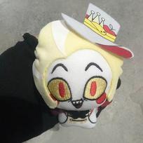 New In Stock 10cm Hazbin Hotel Vox Lucifer Ko Version Not Genuine Plush Doll Cute Anime Peripherals Toy Birthday Christmas Gift ko ver Not Genuine