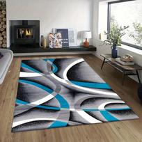 Geometrinio meno kilimas Didelis plotas Abstrakčios geometrinės linijos Paprastas Mėlynas Raudonas Geltonas Svetainės Miegamojo Dekoravimo Kilimas 120x160cm