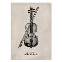 Retro smuiko ir pianino natos Šiaurietiški plakatai ir spaudiniai Drobės tapyba Sienos meno paveikslai svetainei Namų dekoras 70x100cm No Framed