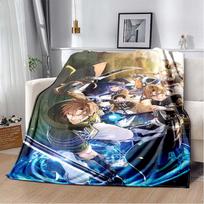 Mushoku Tensei Rudeus Eris Roxy Dangaus Žolės Spaudinio Flanelinis Pledas Minkštas Pliušinis Pledas Sofai Lova Anime Paaugliams Namų Dekoras Dovana 80cm x 120cm gray