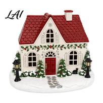 Cozy Seasonal Room Accents Christmas House Aroma Diffuser with Warm LED Light for Holiday Home Decor Decorative Collectible Gift Essential C