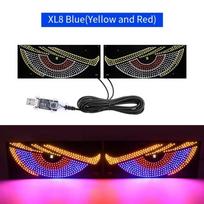 LED Display Devil Eyes Light Matrix Pixel Panel Car Decorative Light  Front and Rear Windshield XL8 black