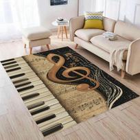 Juoda Balta Fortepijono Klavišų Kraštinė G-raktas Neslystantis Grindų Kilimas Muzikos Studija Mokytojas Plaunamas Vidaus Svetainė Miegamojo Plotas Kilimas 60x90cm( 23x35in )