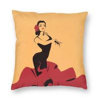 Flamenco Lola Flores Modern Throw Pillow Covers Living Room Decoration Spanish Dancer Pop Art Cushion Cover Pillowcase 40cmx40cm(16x16Inch) beige