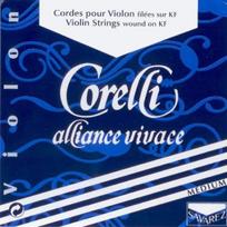 Corelli Alliance Vivace smuiko stygų komplektas, vidutinis, su rutuliuku E blue