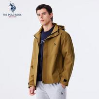 JAV. POLO ASSN.. Vyriška striukė su gobtuvu lauke L chaki