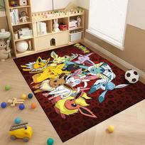 P0kem0n Klasikinis personažas Pikachu Eevee Spausdintas Didelis Plotas Kilimas Miegamasis Svetainė Vaikų Miegamasis Sofa Durų Kilimėlis Vaikų Grindų Dekoro Kilimėliai 40cm x 60cm white
