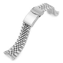 Orient MiLTAT SS221820B113 Jubilee Watch Band for Sports Kamasu Mako3 SUS316L Steel Two Tone Silver V Clasp 22mm white
