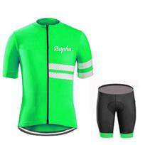 RAPHA Cycling Jersey Set Short Sleeve Breathable Quick Dry Men Women Road Mountain Bike Sports 5XL green