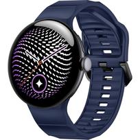 For Google Pixel Watch 5 Band Wave Style Silicone Strap For Sports Smartwatch Accessories G black