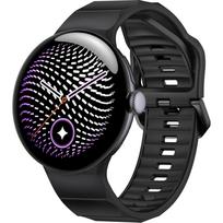 For Google Pixel Watch 5 Band Wave Style Silicone Strap For Sports Smartwatch Accessories H black