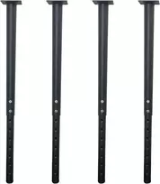 Jahof metalinės stalo kojos, reguliuojamo aukščio, 55-90 cm, stalviršiui, baldų kojelės, reguliuojamos "pasidaryk pats" baldams, stalui, valgomojo stalui, kavos staliukui, biuro stalui, skersmuo 42/38 mm, su varžtais, pakuotė
