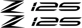 Kawasaki Stickers Motociklo lipdukai Kawasaki Z125 City, degalų bakui, 2 vnt.