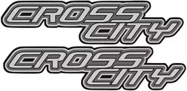 Motociklu Lipdukai Motociklo lipdukai Derbi Cross City, pilkos spalvos, 2 vnt.