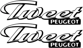 Motociklu Lipdukai Motorolerio logotipo lipdukai Peugeot Tweet City, kėbulo apdailai, 2 vnt.