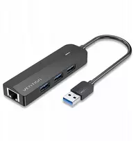 Hub 5w1 Vention USB 3.0 + adapter Gigabit Ethernet