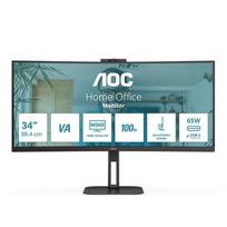 AOC V5 CU34V5CW computer monitor, 86.4 cm (34 inch), 3440 x 1440 pixels, Wide Quad HD LED, black