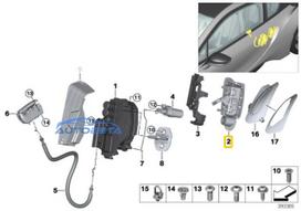 Genuine BMW I I8 I12 I15 kupė kabrioletas kairysis įdubęs laikiklis 51217333011