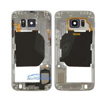 Middle housing Samsung G920F S6 blue (black) with buzzer and sides buttons original (used Grade B)