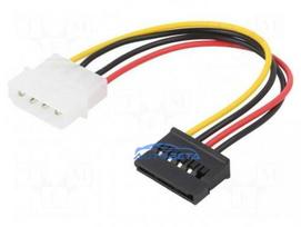Cable: SATA, Molex Male, SATA Female, 0.15 m