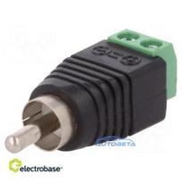 Transition: adapter, mono, terminal block, RCA plug, PIN: 3