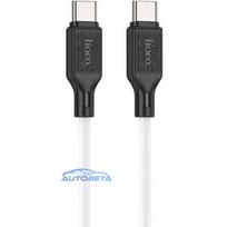 Hoco X90 Cool 60W silicone charging data cable for Type-C to Type-C White