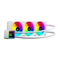 Rampage INFINITE V360 All-in-One Liquid CPU Cooler 360mm ARGB, Temperature Display, White