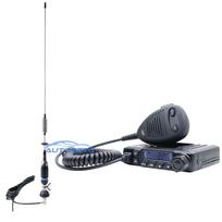 CB PNI ESCORT HP 6500 ASQ Radio Station Pack, RF Gain, 4W, 12V + CB PNI S75 Antenna with 7-9KM Cable and Fixed Mount
