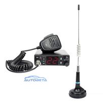 Kit PNI Escort HP 5500 CB radio station with CB PNI ML29 antenna, 34 cm, with magnetic base, black