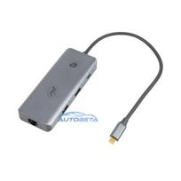 PNI MP15S USB-C to HDMI Multiport Adapter, 2 x USB 3.0, SD / TF, RJ45, USB-C PD