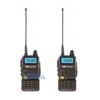 Package 2bc Portable VHF / UHF Radio Station CRT FP00 Dual Band 144-146 and 430-440 MHz Black, VOX, 128 Channels, Scan,