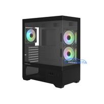 Zalman CHRONIX V2, ATX Mid Tower PC Case, 3 x 120mm ARGB Fans, Black