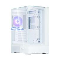 Zalman P40 PRISM PLUS, ATX Mid Tower PC Case, 3 x 120mm ARGB Fans, White
