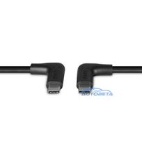 USB Cable - LINDY USB 3.2 Type C Cable, M / M, 10Gbps, 60W PD, 90° Angle, 1 m, Black
