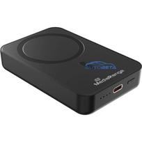 MEDIARANGE magnētiskā bezvadu powerbank 10,000mAh 15W MagSafe saderīga ātrā uzlāde ar USB-C PD 20W un USB-A QC 3.0, meln