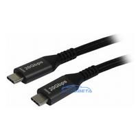 Synergy21 cable USB, C(St) C(St), 3.0m, USB3.2, black(textile), 20G / 5A, 240W, Gen 2x2, E-Marker Chip,