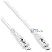 INLINE USB4 Kabel USB-C Stecker Stecker PD 240W 8K60Hz TPE weiss 2m