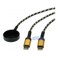 ROLINE USB Split Charging Cable, up to 60W + Charging Pad (up to 15W), for Samsung Devices, Type C - C, Black/Gold, 1.2