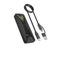 Išorinis kietasis diskas Icybox M.2 SSD korpusas IB-1805ML-CU31 61189, USB C 3.2 Gen 2, 10Gbit/s, M.2 PCIe NVMe, 2230/2242/2260/2280, 2 TB, juodas